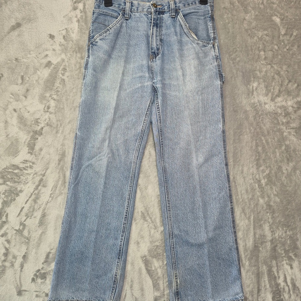 Faded Glory Mens Carpenter Jeans Light Wash Denim Work Pants 30x30
